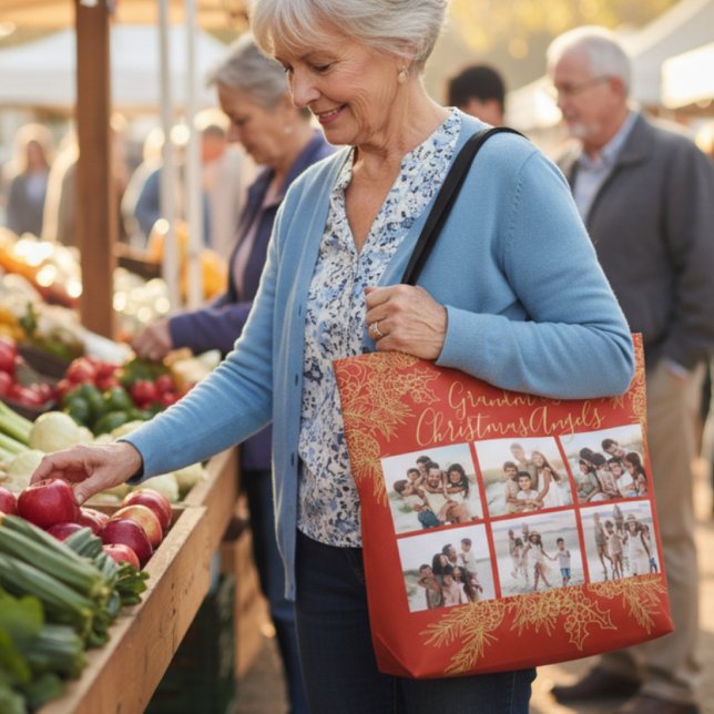 Grandma's Elegant Custom Christmas Photo Collage (Von Creator hochgeladen)