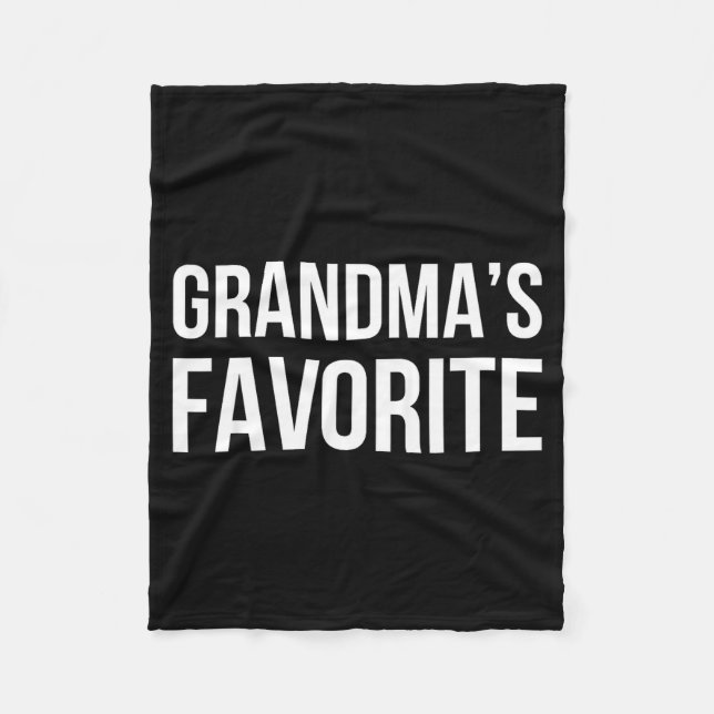 Grandma's Favorite Family Baby Granhild Quote  Fleecedecke (Vorderseite)