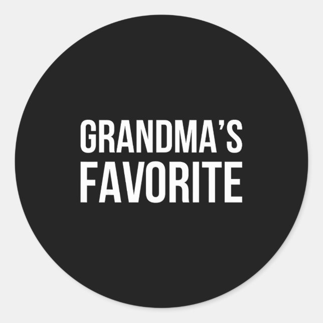 Grandma's Favorite Family Baby Granhild Quote  Runder Aufkleber (Vorderseite)