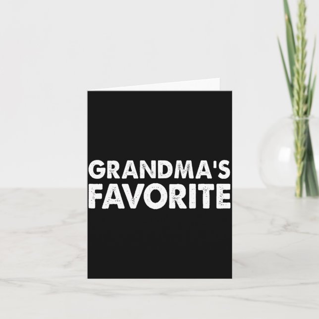 Grandma's Favorite Funny Grandparent Granhild Vint Karte (Vorderseite)