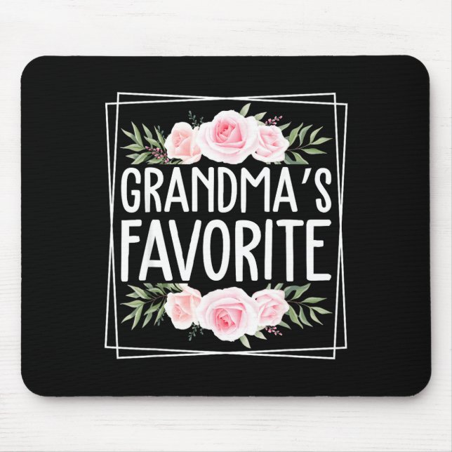 Grandma's Favorite Grandparent Granhild Humor Flor Mousepad (Vorne)