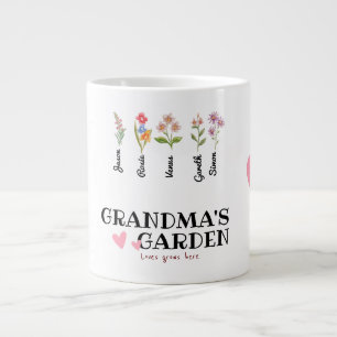 Grandma's Garden Personalisiert Großmutter Geschen Jumbo-Tasse