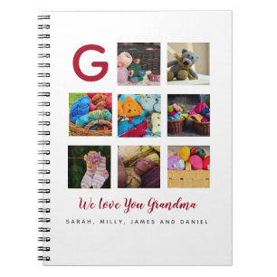 Grandmas Knitting Journal ADD Eigene Fotos und Tex Notizblock