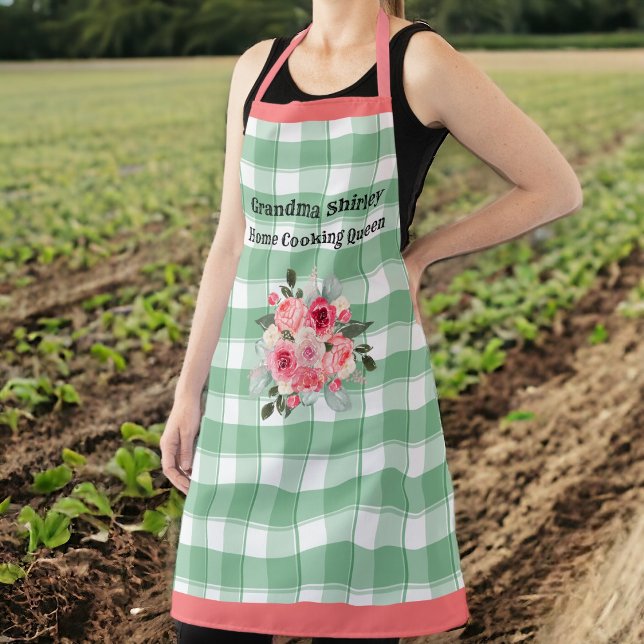 Grandmas Landhaus Gingham Schürze (Great gift idea for your Mom, Grandma or special person.)