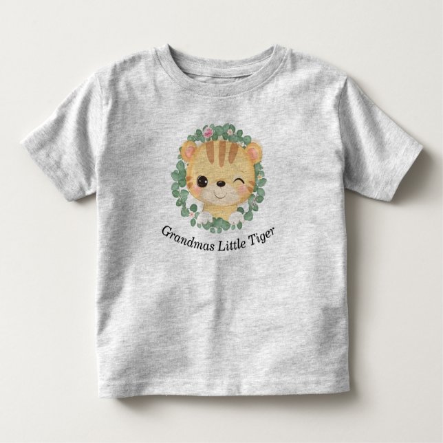 Grandmas Little Tiger Kleinkind T-shirt (Vorderseite)
