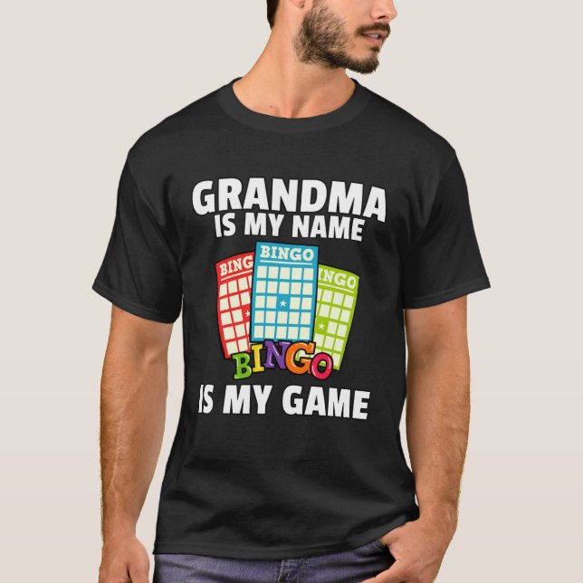 Grandmas Lucky Bingo  Player  Love Caller Card T-Shirt (Vorderseite)