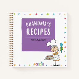  GRANDMA'S RECIPS Personalisiertes Leere Cookbook  Notizbuch
