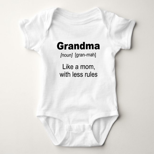 Grandmas Regel! Baby Bodysuit Baby Strampler (Vorderseite)
