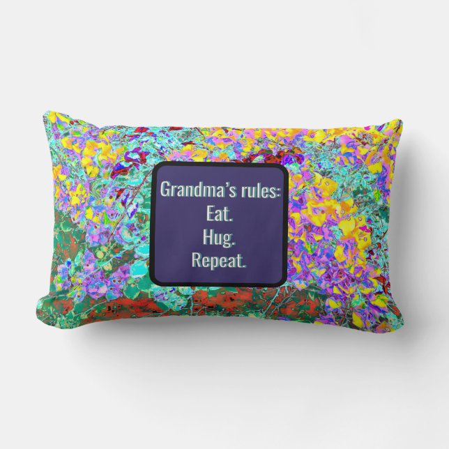 Grandma's Rules Lumbar Pillow Lendenkissen (Vorderseite)