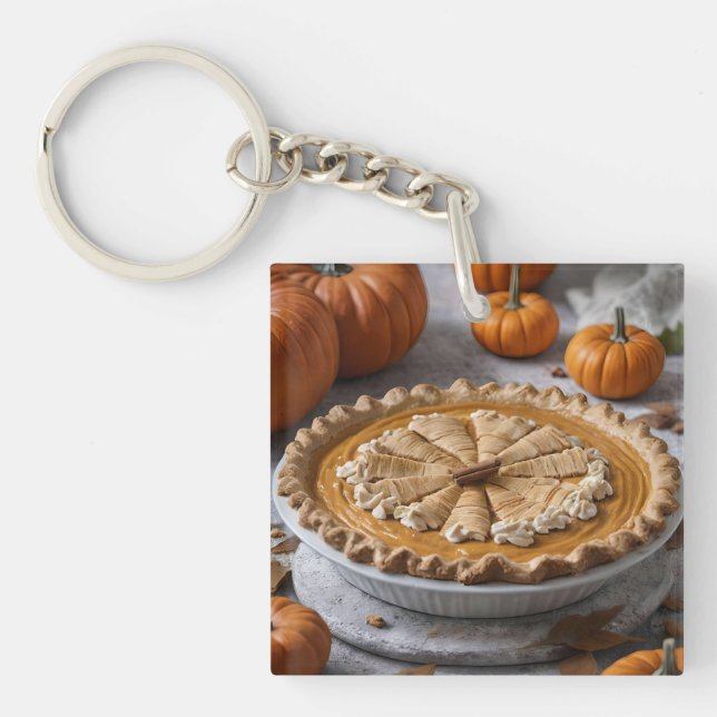 Grandmas Rustic Pumpkin Pie, Schlüsselanhänger (Vorderseite)
