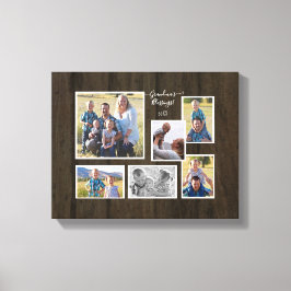 Grandmas Segen Familienfoto Collage Script Leinwanddruck