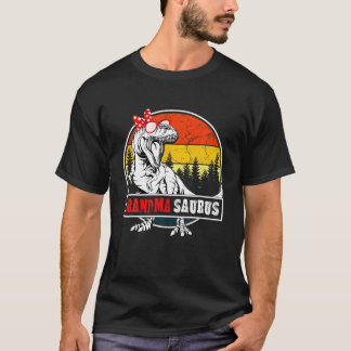 Grandmasaurus Dinosaur Funny Grandma Saurus Famili T-Shirt