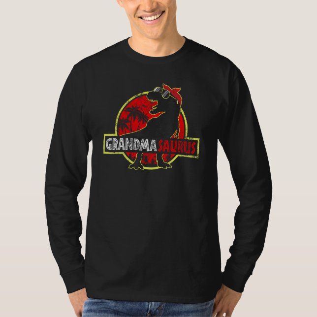 Grandmasaurus Grandma Saurus Rex Dinosaur Family M T-Shirt (Vorderseite)