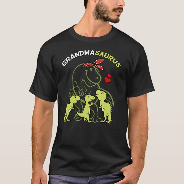 Grandmasaurus Grandma Tyrannosaurus Dinosaur Mothe T-Shirt (Vorderseite)