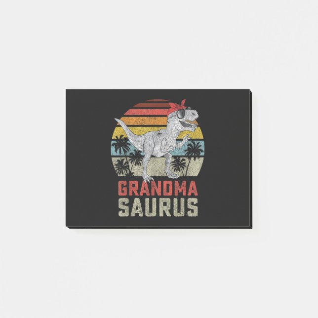 Grandmasaurus T Rex Dinosaur Oma Saurus Familie Post-it Klebezettel (Vorderseite)