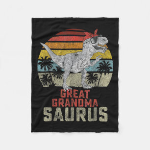Grandmasaurus T Rex Dinosaurier Great Oma Saurus Fleecedecke