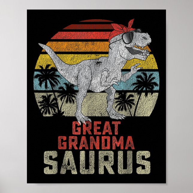Grandmasaurus T Rex Dinosaurier Great Oma Saurus Poster (Vorne)