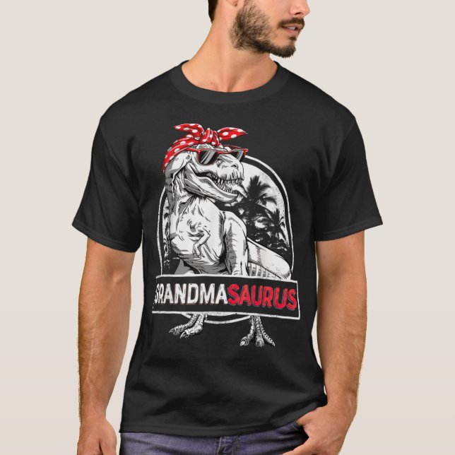 Grandmasaurus T rex Dinosaurier Oma Saurus Cowboy T-Shirt (Vorderseite)