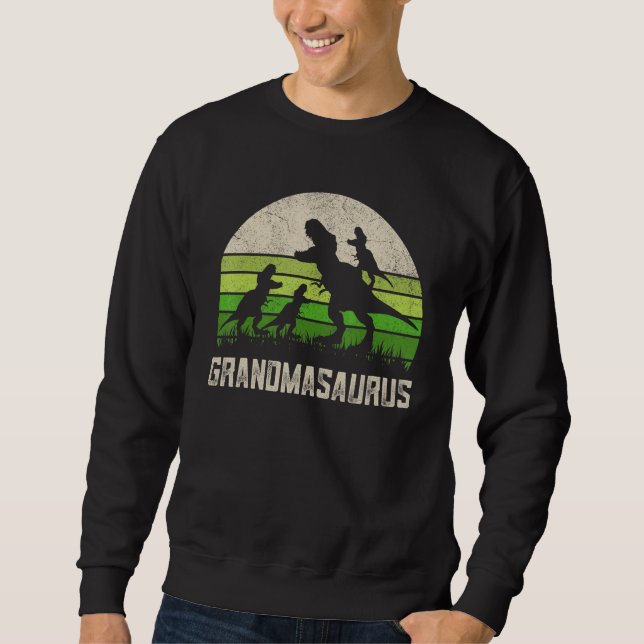Grandmasaurus T Rex Mütter Day Shirts, Dinosaurier Sweatshirt (Vorderseite)