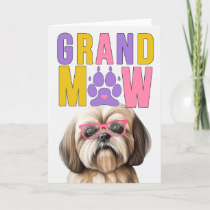 GrandMAW Lhasa Apso Dog Funny Grandeltern Day Feiertagskarte