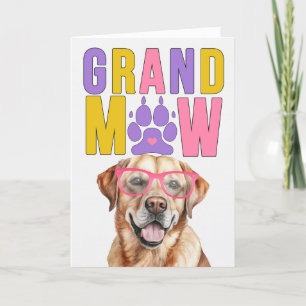 GrandMAW Yellow Labrador GrandDOG Großelterntag Feiertagskarte