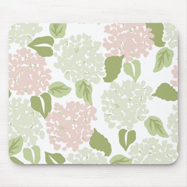 Grandmillenial Hydrangea Blumenbeutel hübsch Mousepad (Vorne)