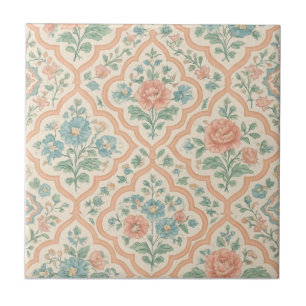 Grandmillenial marokkanischer Pfirsich-Rosa-Blau-B Fliese