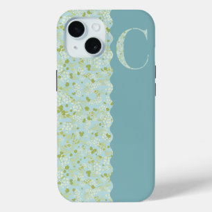 GRandmillenial MONOGRAM C ACQUA KLEINE BLUME Case-Mate iPhone Hülle