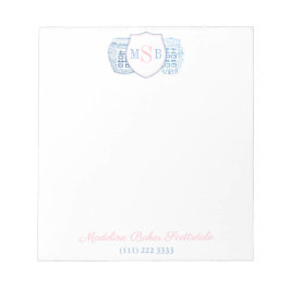 Grandmillenial Pink und Blue Ginger Jon Monogram Notizblock