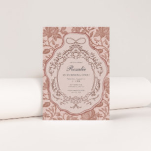 Grandmillenial Preppy Vintag Girls 1. Geburtstag Einladung