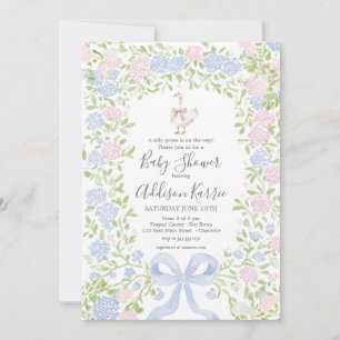 Grandmillennial-Alberne-Gans-Baby-Shower-Einladung Einladung