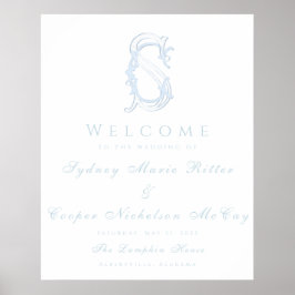 Grandmillennial and Elegante Welcome Sign Poster