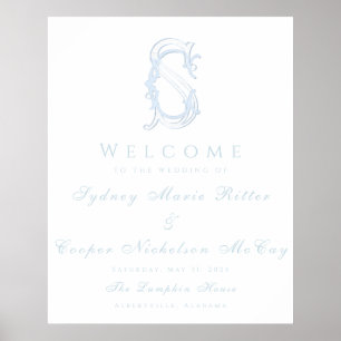 Grandmillennial and Elegante Welcome Sign Poster