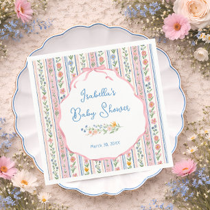 Grandmillennial-Blumen-Baby-Shower-Papier-Serviett Serviette