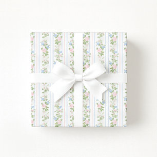 Grandmillennial-Blumen-Geschenkpapier im Vintage-S Geschenkpapier