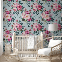 Grandmillennial Dusty Rose Blütenmuster