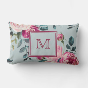 Grandmillennial Dusty Rose Floral Benutzerdefinier Lendenkissen