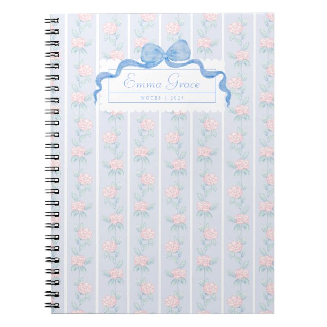Grandmillennial Floral Notebook Journal Notizblock (Vorderseite)