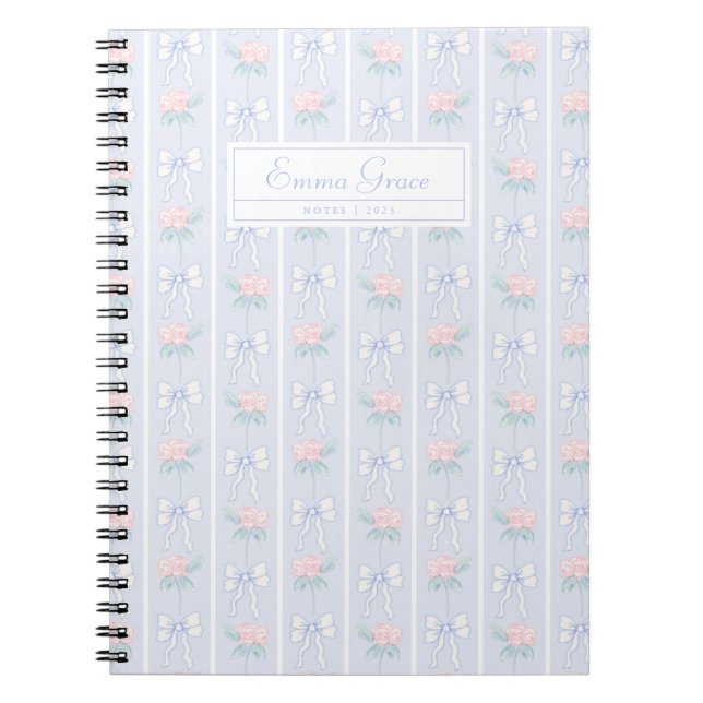 Grandmillennial Floral Notebook Journal Notizblock (Vorderseite)