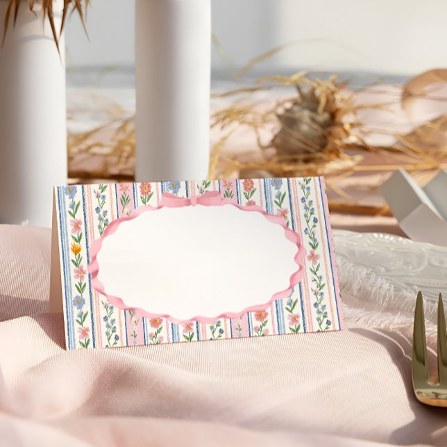 Grandmillennial Floral Place Card Platzkarte (Von Creator hochgeladen)