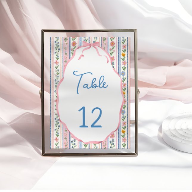 Grandmillennial Floral Vintage Table Number (Von Creator hochgeladen)