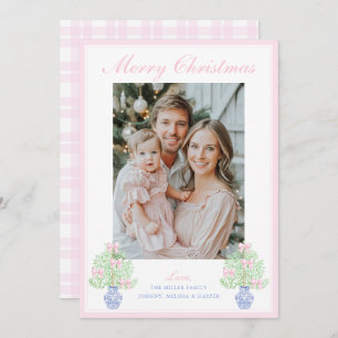 Grandmillennial Ginger Jar Weihnachtsbaum Feiertagskarte