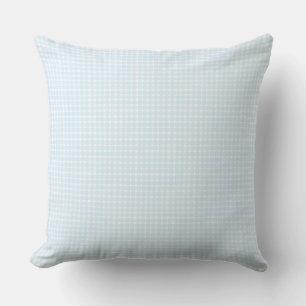 Grandmillennial Gingham - Cottagecore Babyblau Kissen