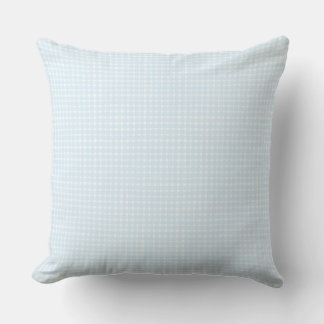 Grandmillennial Gingham - Cottagecore Babyblau Kissen