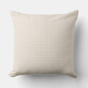 Grandmillennial Gingham - Cottagecore Beige Karo Kissen