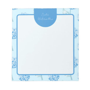 Grandmillennial Malerische Hortensie Anpassbar Notizblock