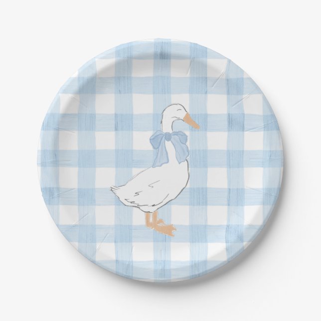 Grandmillennial One Albern Goose Paper Plate Pappteller (Vorderseite)