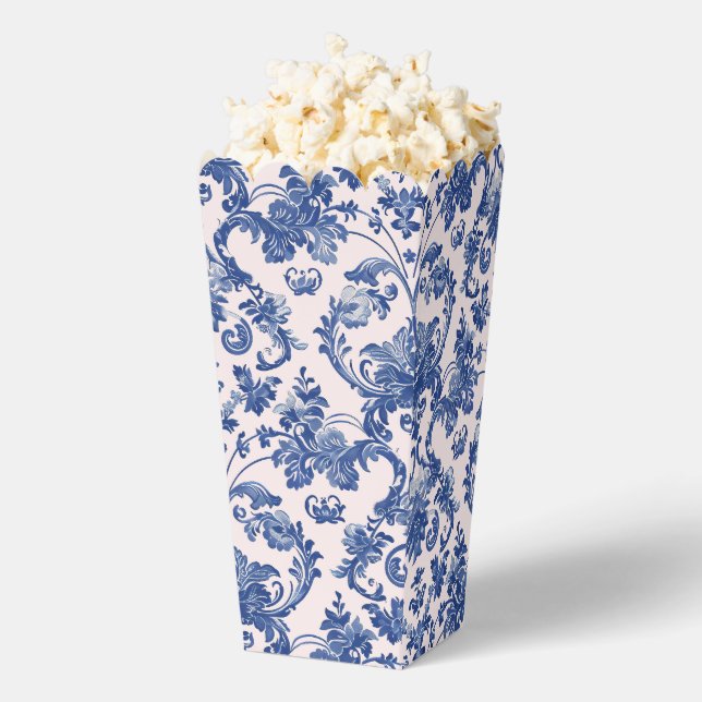 Grandmillennial Pink & Blue Damask Geschenkschachtel (Geplatzt)