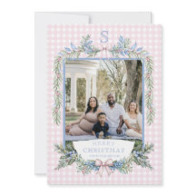 Grandmillennial Pink & Blue Holly Weihnachten