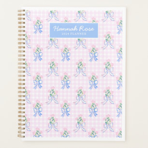 Grandmillennial Preppy Floral Watercolor Plane Planer